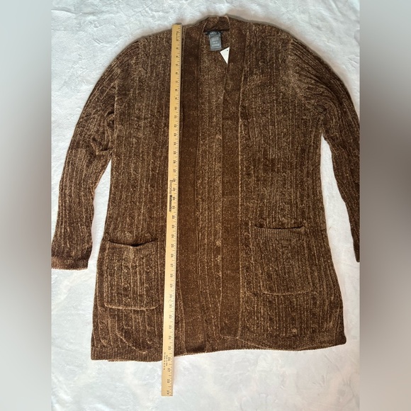 New Matty M Cardigan Size XXL Long sleeves Brown - Picture 7 of 12